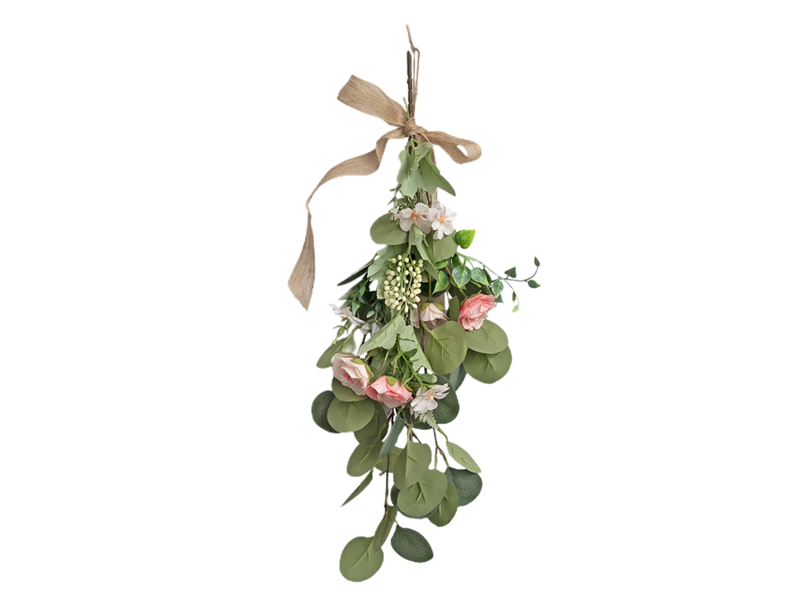 Decoração de parede pink rose em tecido de seda e plástico, 60cm LAXISCREED