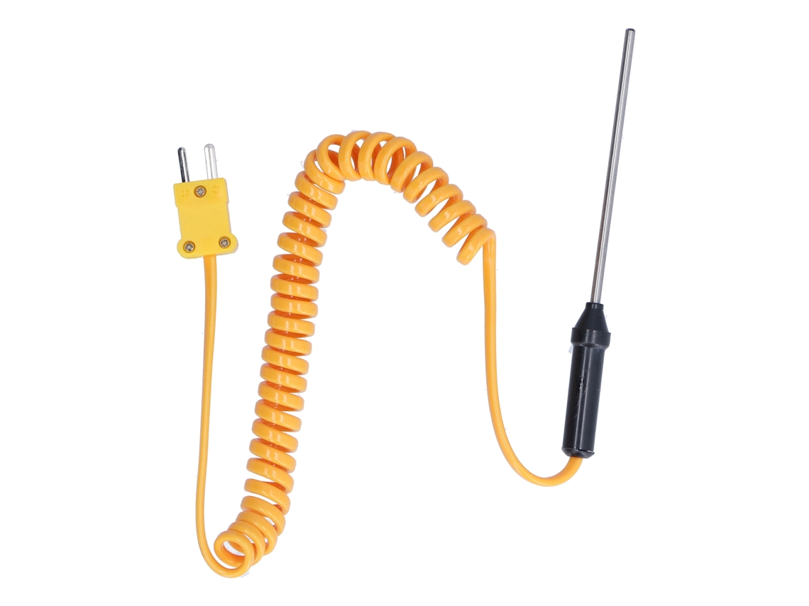 Sonda Termopar Tipo K Aço Inoxidável 304 3x80mm Sensor de Temperatura Portátil WRN 02B 0-600℃ YURU