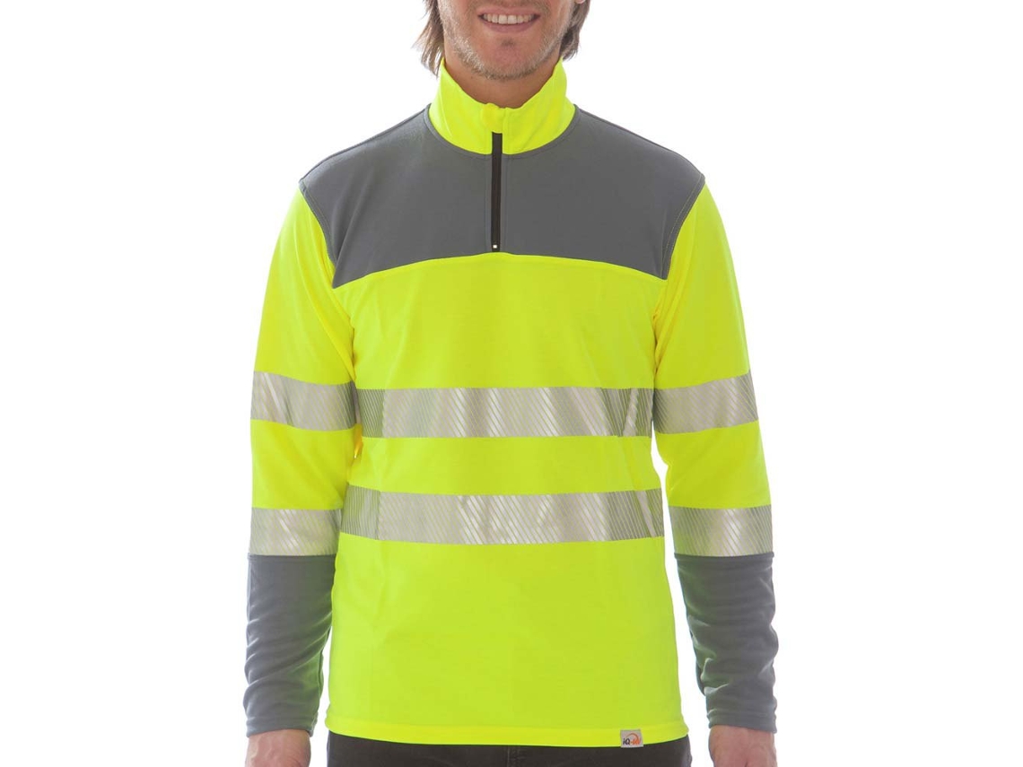Camisa Zip Up Uv Hivi 2C Manga Comprida Kl.2 Cara Amarelo Miq-Uv