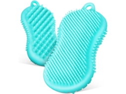 Lurelia Conjunto De 2 Escovas De Banho Para Bebé, Silicone Macio, Dupla Face E Massagem Suave, Uso Diário Essencial