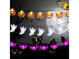 KOFIHETY Decorações Assustadoras De Halloween, Luzes De Corda Com Design 3d Operadas Por Bateria Com Modos Piscante E Constante, Ideais Para Uso Interno E Exte
