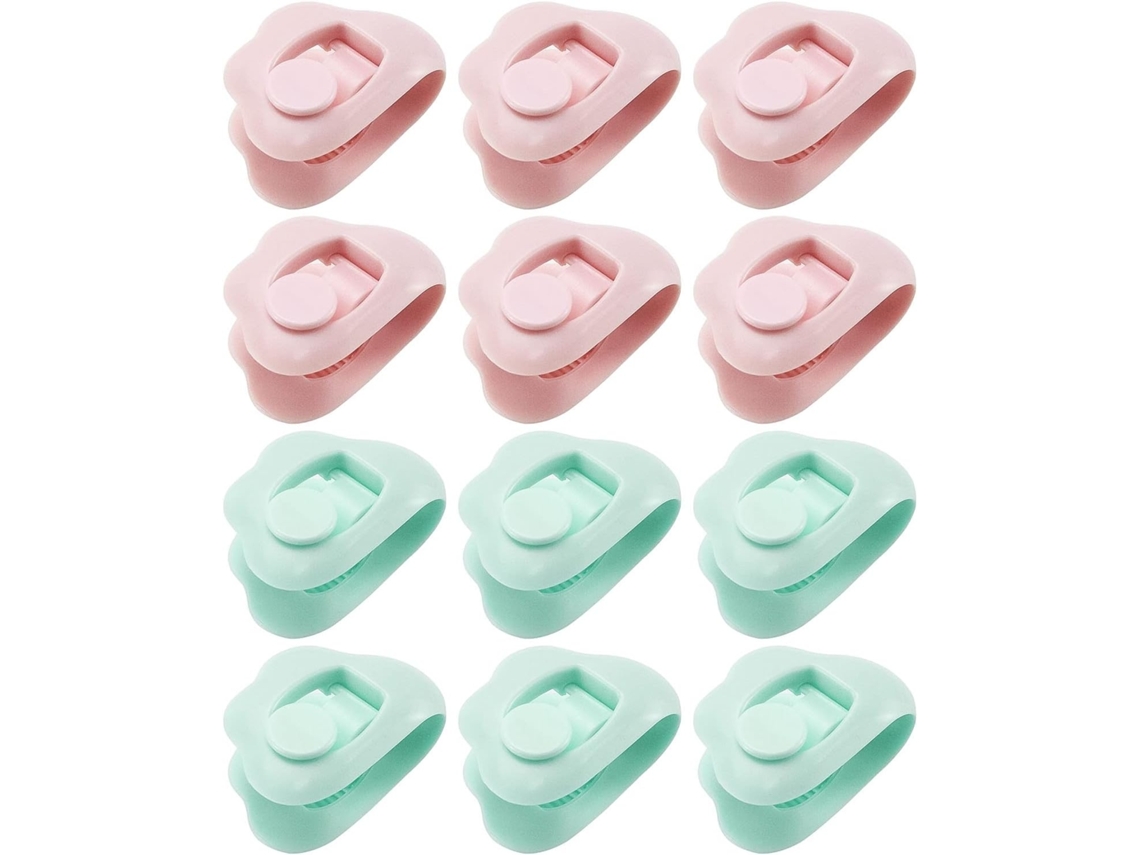 Pack De 12 Fivelas Elásticas Para Lençóis Antiderrapantes Sem Agulhas Com Botão Elysve