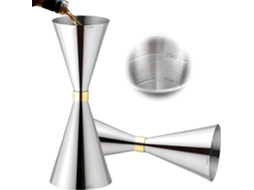 Copo Medidor Wxsp- Jigger - 30/45ml - Utensílio De Bar Com Escala - Prata - 1 Unidade