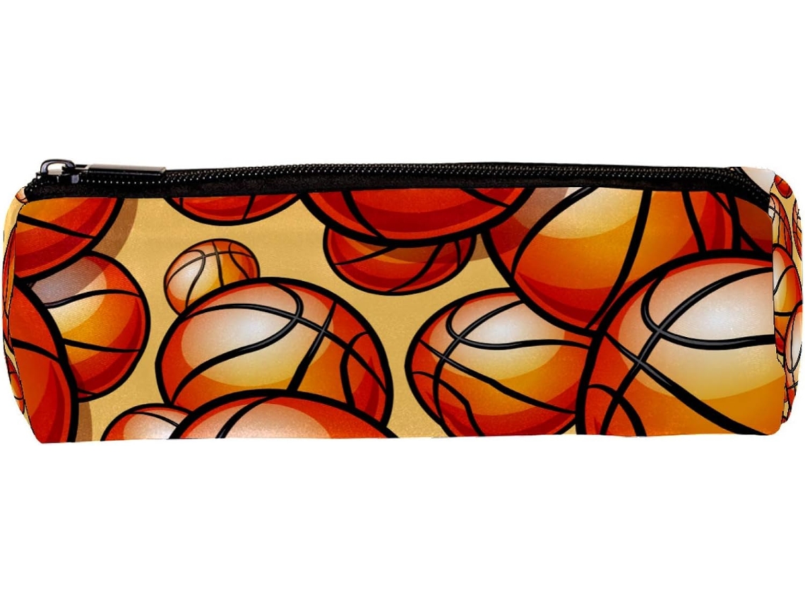 Tenho lápis com estampa de basquete e tema esportivo, materiais escolares ideais, organizador de mesa e
