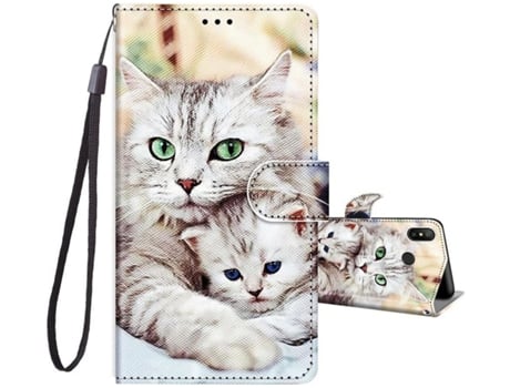 Capa Fólio Para Compatible With Xiaomi Redmi 6 Pro, Mi A2 Lite, Redmi 6, Redmi A2 Lite Pro Pad Hongwe. Pele Sintética Com Porta-cartões Multicor