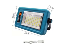 Lâmpada Solar Portátil Com Bateria De Lítio Para Camping Azul