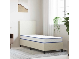 Vidaxl Colchão De Espuma De Memória 80x200x17 Cm Macio Branco