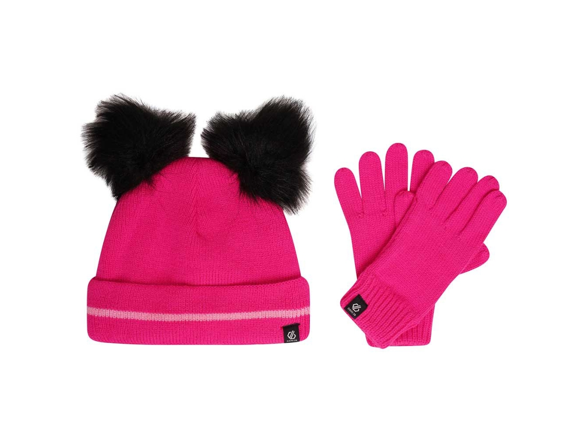 DARE2B Chapéu E Luva Iluminados Junior Rosa 11-13 Years Rapaz