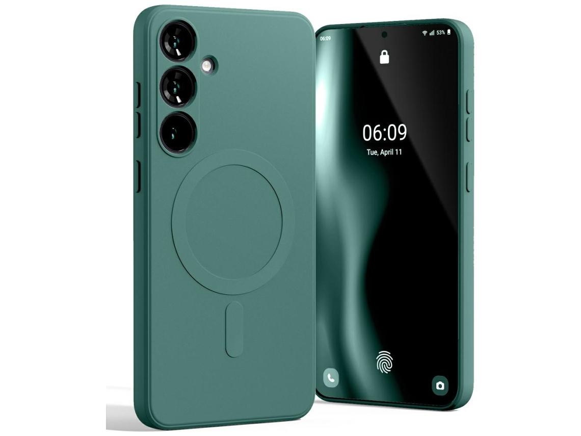 Capa De Mercúrio Semi-silicone Para Proteção Magsafe Samsung Galaxy S25 S936