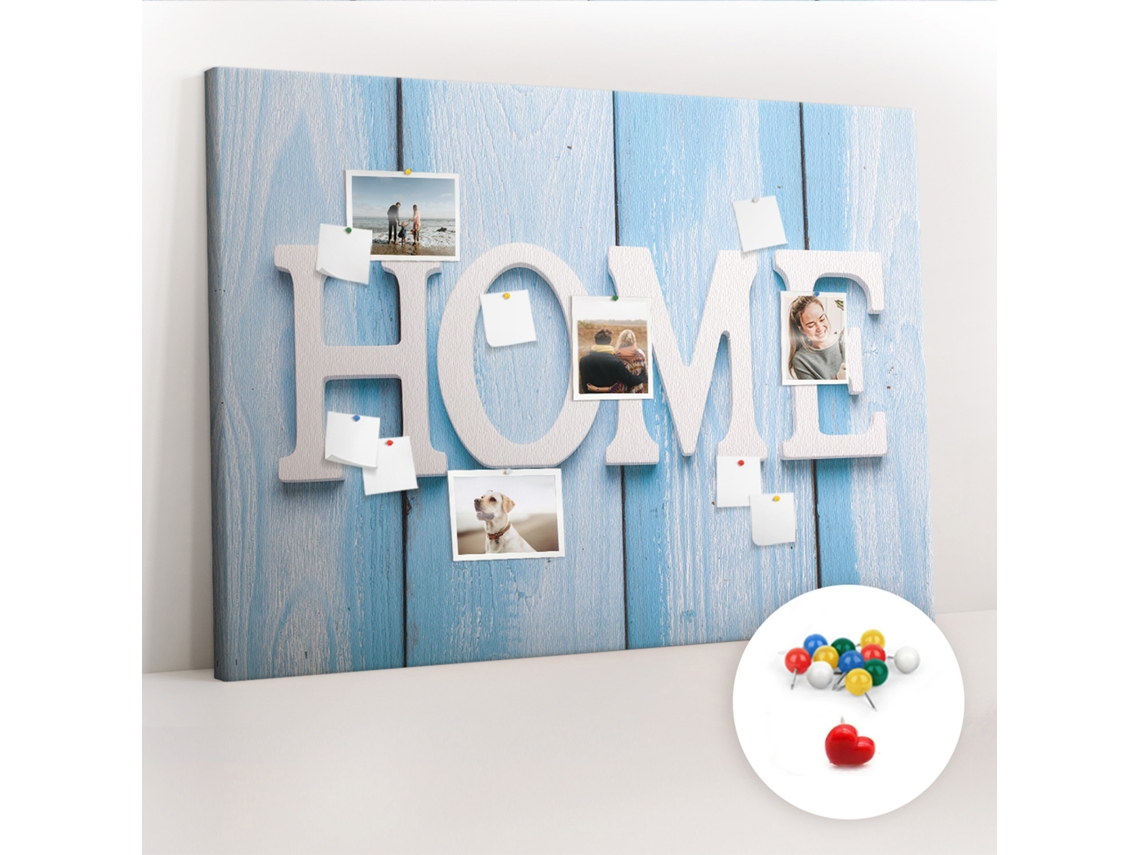 Painel De Cortiça Para Parede Inscrição "casa" Para A Sala De Estar Espelharte (140x100 Cm)