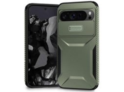 Compre Capa De Celular Com Borda Lateral Antiderrapante E Tampa De Lente Para Google Pixel 9 Pro Xl, Tpupc, Verde