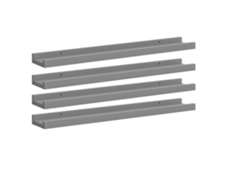 Prateleiras de Parede 4 Pcs 60x9x3 Cm Cinzento MAISON EXCLUSIVE
