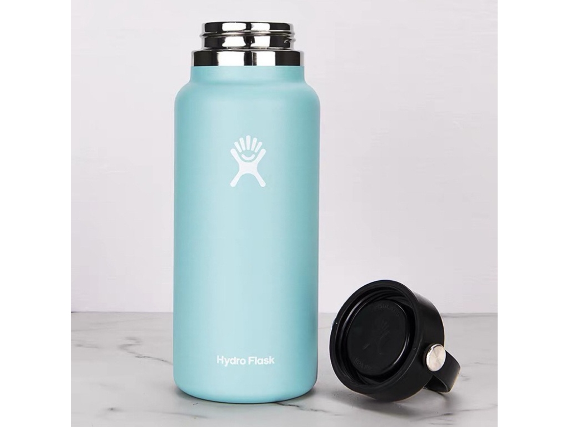 Garrafa de água térmica Brilvibera de 950ml, garrafa de água esportiva em aço inoxidável (32 oz)