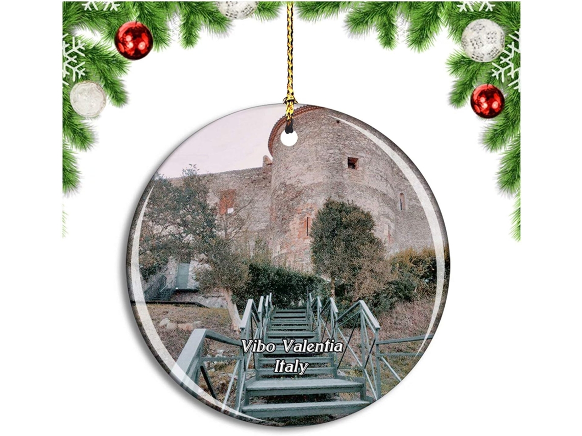 Vibo Valentia Itália Castello Normanno Svevo Ornamento suspenso Decoração de árvore Viagem pela cidade