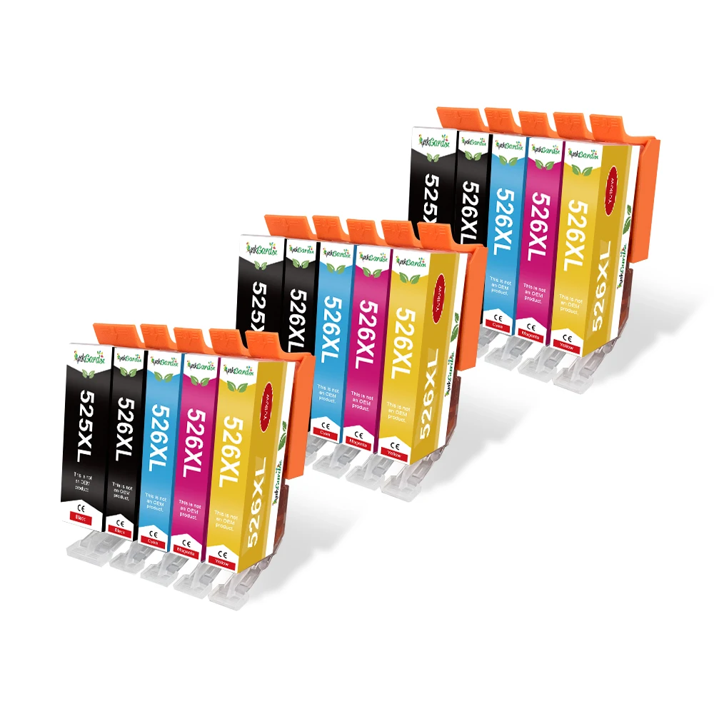 15 Tinteiros Nº 525 526 XL para Canon Pgi 525xl Cli 526xl para Pixma Ip4850 Ip4950 Ix6550 Mg5150 Mg5250 Mg5350 Prn MDUG