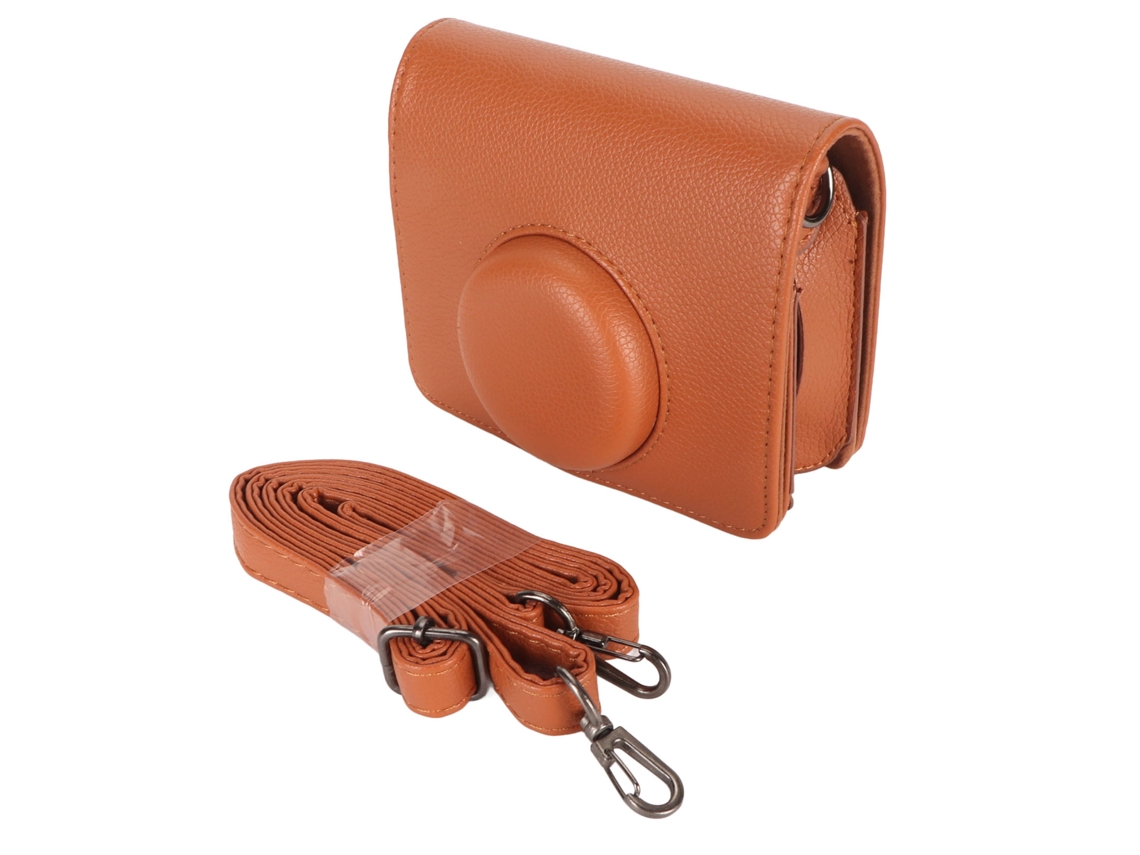 Capa de couro PU retrô para câmera mini Evo com correia removível e proteção total