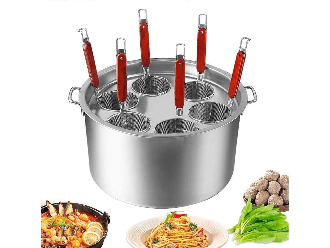 Panela Para Massa Em Aço Inoxidável Com Escorredor E Divisor, 3/4/5/6 Litros, Com Várias Seções, Para Uso Doméstico E Em Restaurantes.