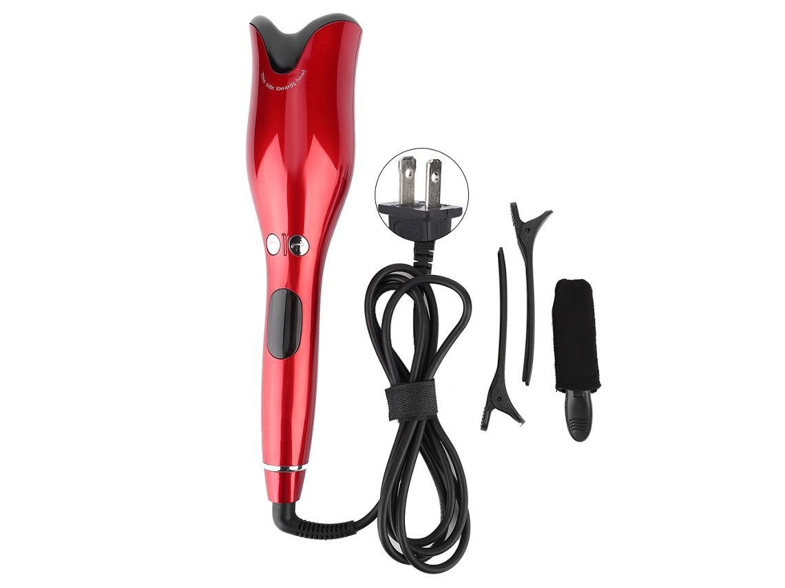 Chave De Cabelo Automática Anti-calor Sem Emaranhamento Com Display Lcd Red - Ferramenta De Estilo Capilar