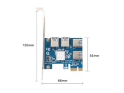 1 Para 4 Splitter Pcie Adaptador Usb 3.0 Externo Conversor De Porta Placa De Expansão