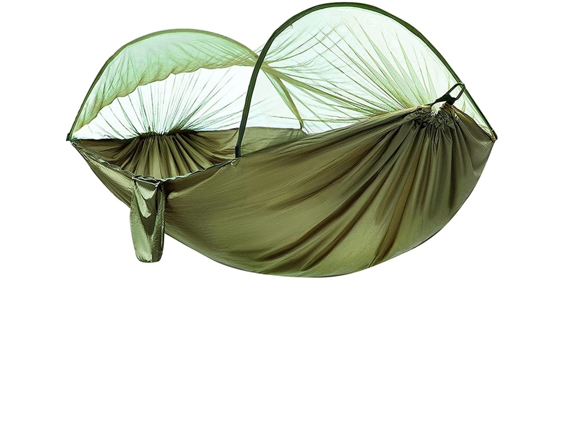 HYMNORA Novo Design De Rede, Rede Portátil Leve Para Áreas Externas Com Cordas Ajustáveis E Elásticas Para Acampamento De Sobrevivência, Viagens E Mochilão (v
