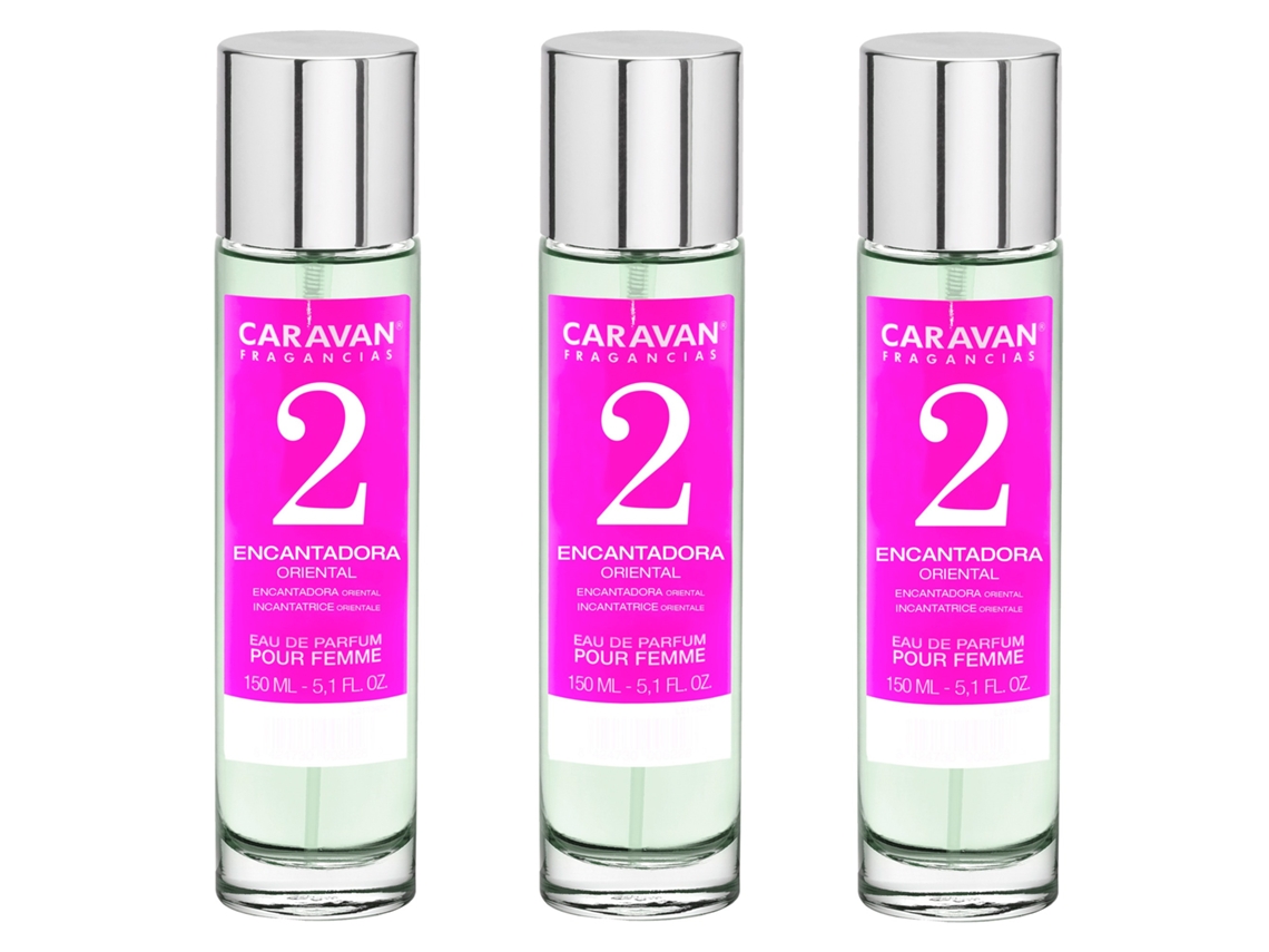 3X Perfume Feminino Nº2 150Ml CARAVAN