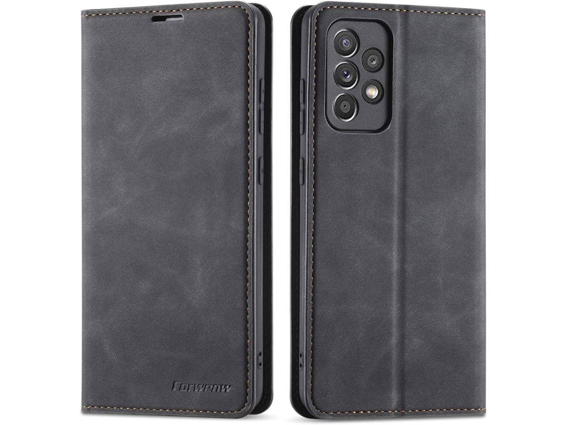 Capa Fólio Fecho para Samsung Galaxy A53 5G HONGWE. Magnética com Porta-Cartões Preto