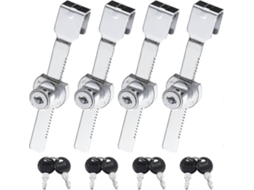 Conjunto de 4 fechos deslizantes para portas de vidro, armários e gabinetes AQUAFORGE