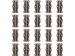 Dobradiça Para Caixa De Joias 51x24mm, Pacote Com 20 Unidades, Ferro | Acabamento Em Ouro Antigo