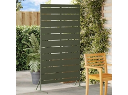 Vidaxl Protetor De Privacidade 100 X 50 X 180 Cm Aço Verde-azeitona