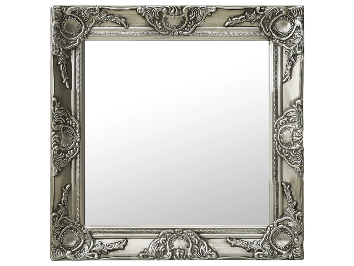 Wall Mirror, Wall Mirrors Vidaxl Prateado Madeira (50 X 50 Cm)