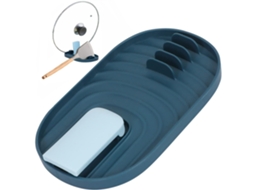 Porta-utensílios Com Apoio Para Tampa, Azul, Plástico, 4 Colheres, Próprio Máquina De Lavar Louça