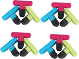 Magiclulu Conjunto De 12-clipes Sacos Alimentos, Vedação Forte, Material Abs, Fáceis De Usar E Transportar