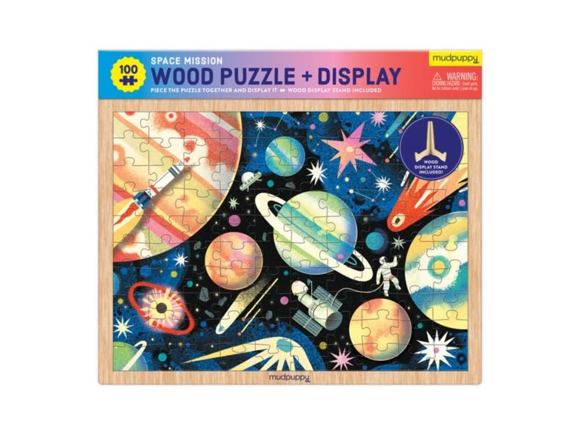 Livro Space Mission 100 Piece Wood Puzzle Display De Mudpuppy (inglês)