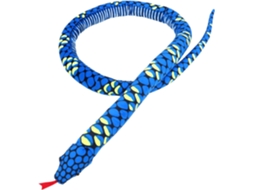 Cobra Pelúcia Azul Gigante, Grande, Sólida e Sintética, Para Uso Doméstico