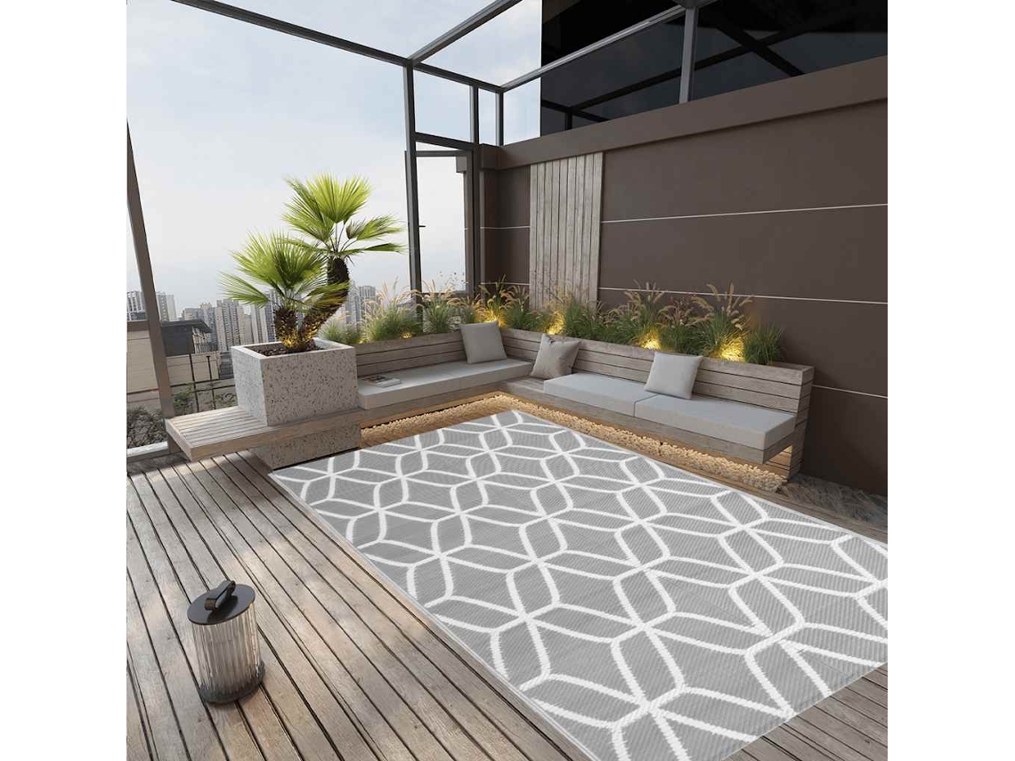 Vidaxl Tapete De Exterior 140x200 Cm Arakil Pp Cinzento