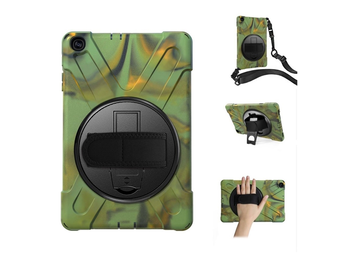 Capa de silicone 360° para Samsung Galaxy Tab A 10.1 2019, camuflada.