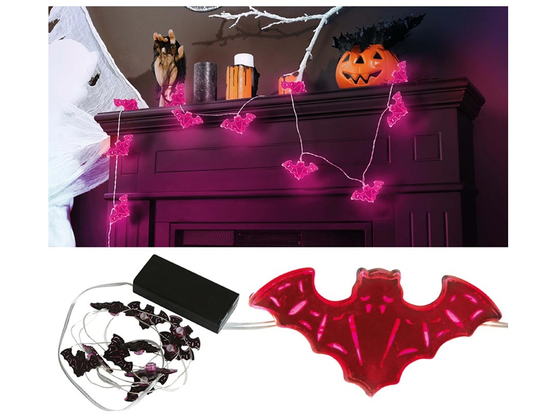 Guirlanda de Cordas de Morcego com Pilhas 10 Leds