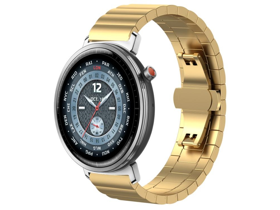 Bracelete para Honor Watch Fit Aço Inoxidável Textura de Bambu com uma Conta Dourada XIAOMOYU (22mm)