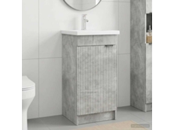 Vidaxl Gabinete De Banheiro Com Pia Cinzento Cimento 42 X 40 X 84,5 Cm