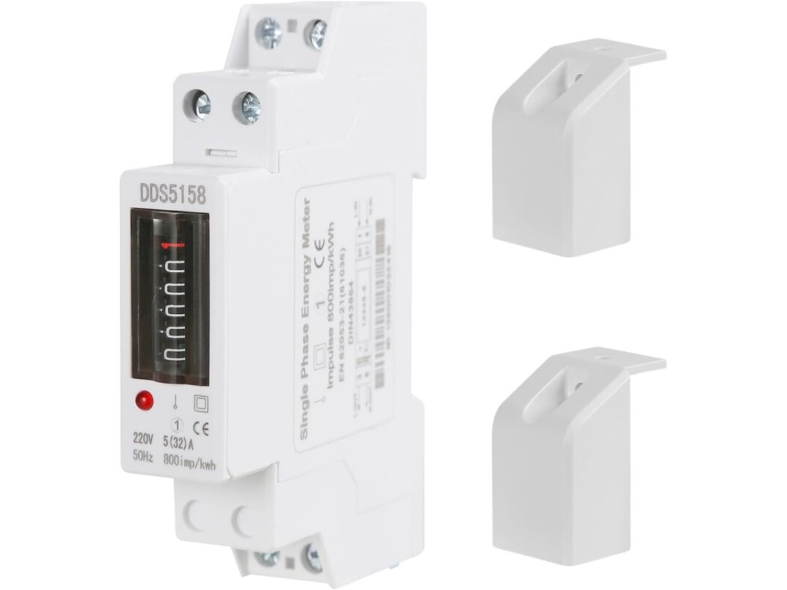 Medidor De Energia Elétrica 1p 5 A Medidor De Energia Monofásico Trilho Din Kwh 220v (contagem Eletrônica) Brilvibera (32)