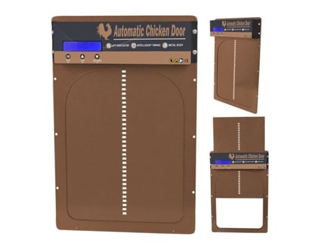 Porta de galinheiro automática leve à prova dágua IP44 - com temporizador e função de botão de reinicialização ALLONSCD