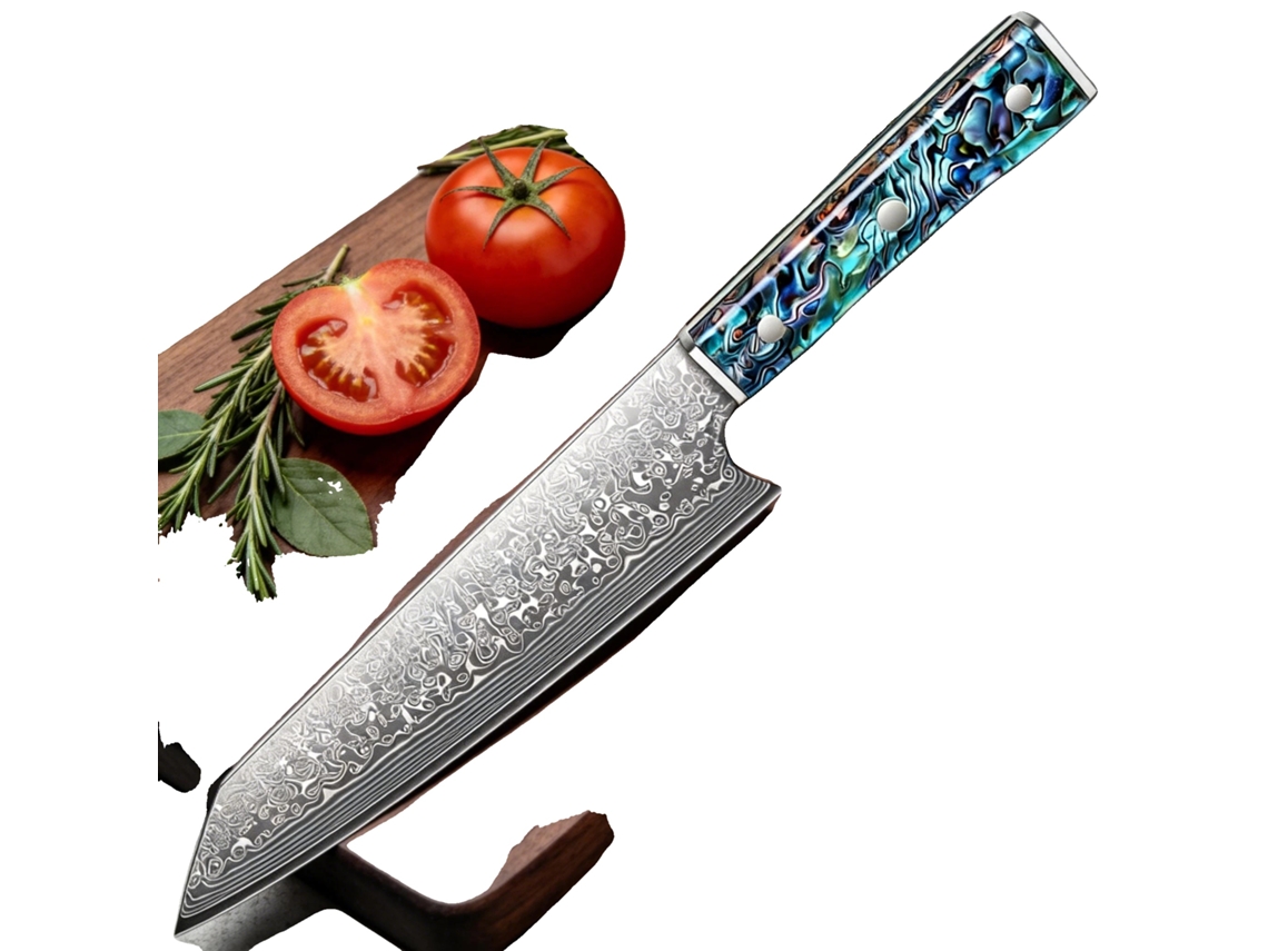 Faca De Chef, Aço Damasco, Design Ergonômico, Do8-bk03, 12,8 Polegadas