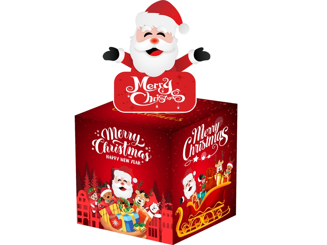 Caixa De Presente Com Cofrinho Surpresa De Natal Caixa De Sorteio Para Festa Com Dinheiro Escondido28papai Noel Vermelho 42 Aquaforge