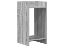 Conjunto 1 Suporte Para Plantas Vidaxl Cinzento Derivados De Madeira (30 X 30 X 60 Cm)