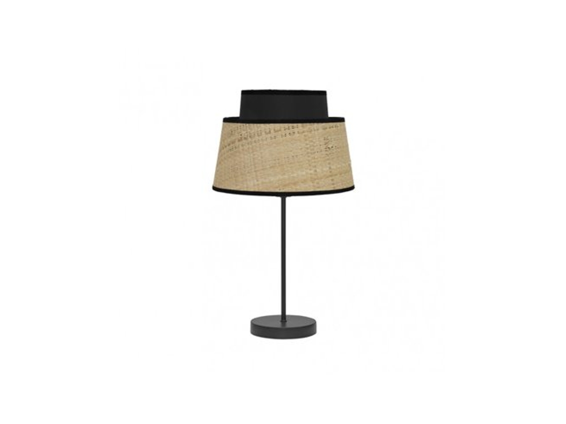 Jia Candeeiro De Mesa 1xe14 Natural/preto 40x20x20 Cm Fabrilamp