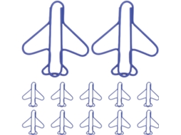 100-clipes De Papel Decorativos Em Formato Avião Para Álbuns Recortes, Documentos, Antiderrapantes Para Diários E