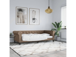 Vidaxl Sofá-cama 80x200 Cm Couro Artificial Cor Cappuccino
