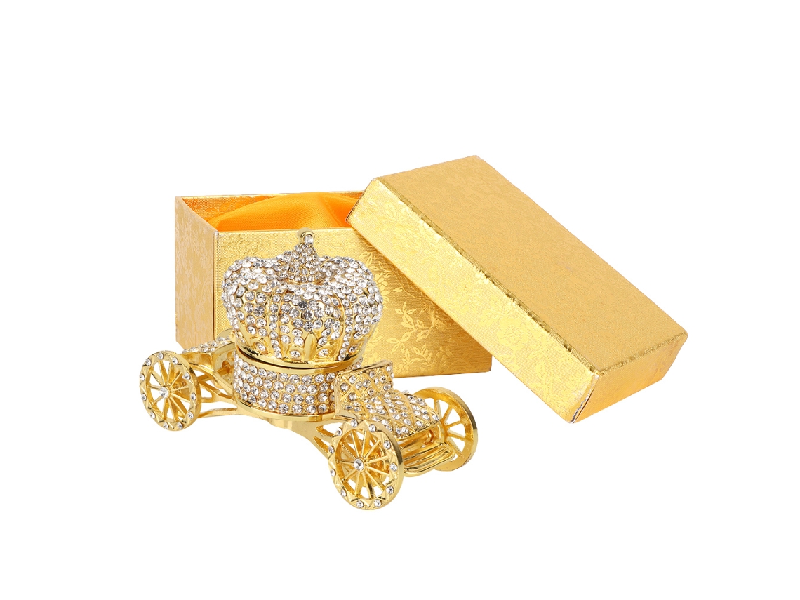 Caixa de Anel de Diamante Estilo Europeu Decorativa Casa