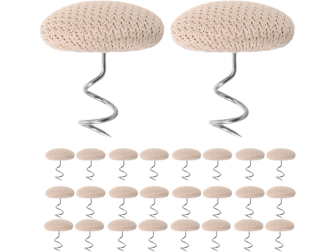 Ultechnovo Conjunto de 50 Pinos Giratórios para Saias Cama, Fixadores para Estofamento de Móveis, Pinos Em Aço