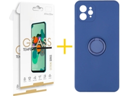 Capa + 2 Películas para iPhone 11 Pro SKYHE Azul Escuro